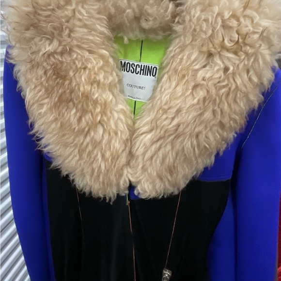 Moschino Jackets & Blazers - Moschino Couture Fur and Scuba Coat Vintage Size Small